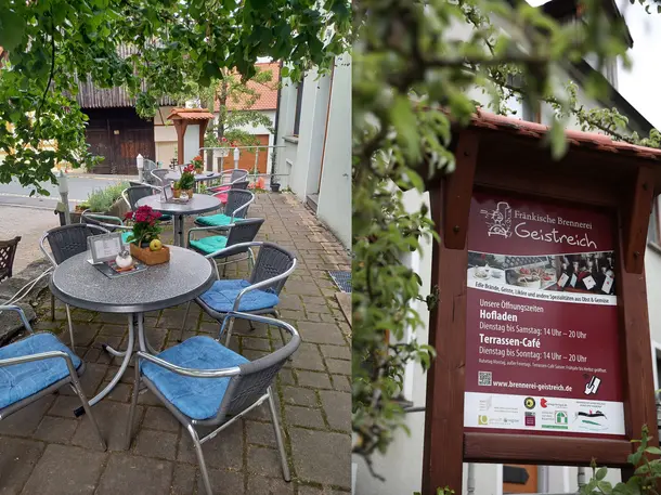 Terrassencafé und Brennerei - Hofladen 